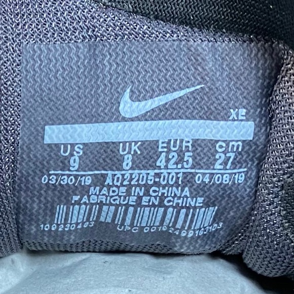 Nike Air Zoom Pegasus 36 4E Extra Wide Black White - Picture 13 of 14